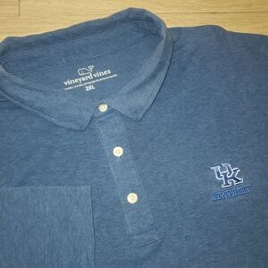 Vineyard Vines Shirt Mens 2XL Short Sleeve University of Kentucky Blue Wildcats